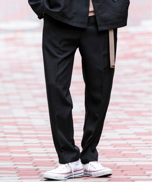 ADMIX/ATELIER SAB MEN（アドミックスアトリエサブメン）の「ポリエステルポプリン ／ ワイド テーパード パンツ ウエストゴム（セットアップ対応）（スラックス・メンズ・ライトグレー/ブラック/アッシュブラウン/ライトベージュ/ダークベージュ・48/50）」の13枚目の写真