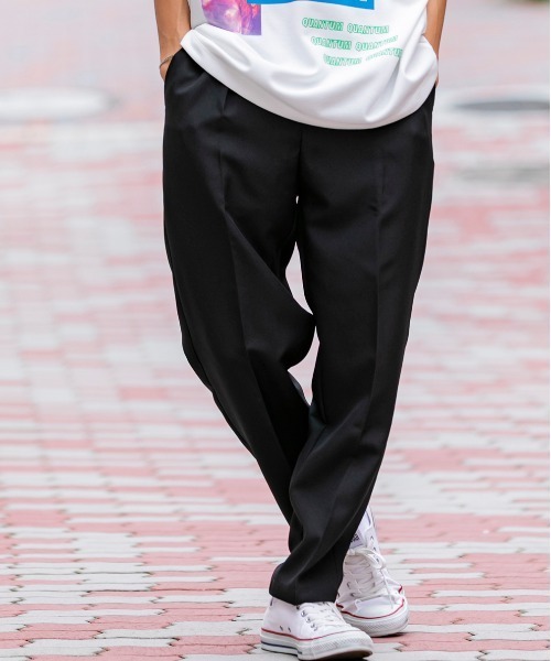 ADMIX/ATELIER SAB MEN（アドミックスアトリエサブメン）の「ポリエステルポプリン ／ ワイド テーパード パンツ ウエストゴム（セットアップ対応）（スラックス・メンズ・ライトグレー/ブラック/アッシュブラウン/ライトベージュ/ダークベージュ・48/50）」の14枚目の写真