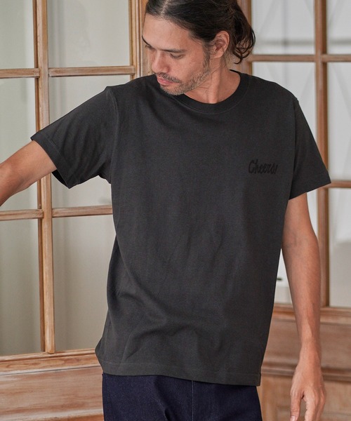CAMBIO（カンビオ）の「mt6804-Print Tee - Cheers（Tシャツ/カットソー・メンズ・ホワイト/グレー/スミクロ・S/M/L/XL）」の13枚目の写真