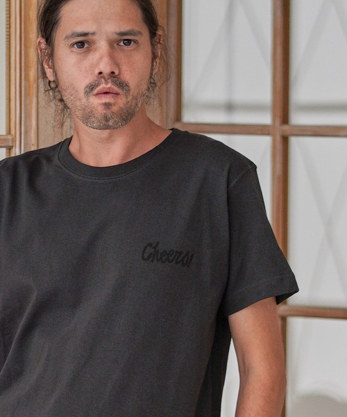 CAMBIO（カンビオ）の「mt6804-Print Tee - Cheers（Tシャツ/カットソー・メンズ・ホワイト/グレー/スミクロ・S/M/L/XL）」の7枚目の写真