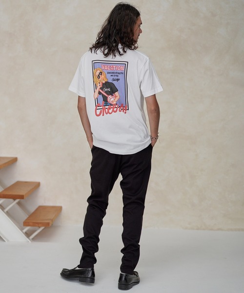 CAMBIO（カンビオ）の「mt6804-Print Tee - Cheers（Tシャツ/カットソー・メンズ・ホワイト/グレー/スミクロ・S/M/L/XL）」の22枚目の写真
