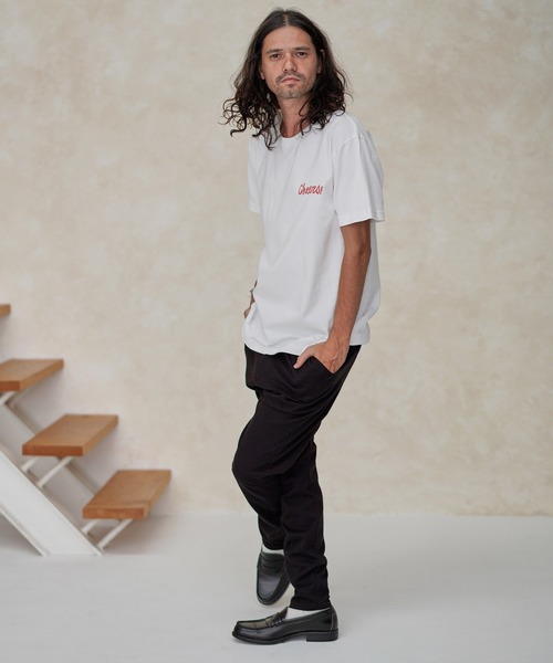CAMBIO（カンビオ）の「mt6804-Print Tee - Cheers（Tシャツ/カットソー・メンズ・ホワイト/グレー/スミクロ・S/M/L/XL）」の5枚目の写真
