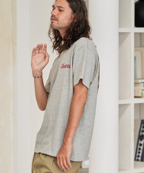 CAMBIO（カンビオ）の「mt6804-Print Tee - Cheers（Tシャツ/カットソー・メンズ・ホワイト/グレー/スミクロ・S/M/L/XL）」の11枚目の写真