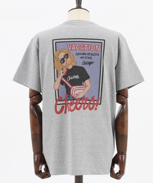 CAMBIO（カンビオ）の「mt6804-Print Tee - Cheers（Tシャツ/カットソー・メンズ・ホワイト/グレー/スミクロ・S/M/L/XL）」の17枚目の写真