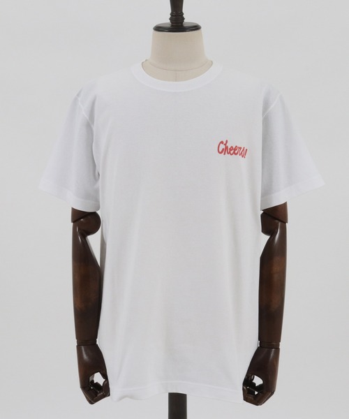 CAMBIO（カンビオ）の「mt6804-Print Tee - Cheers（Tシャツ/カットソー・メンズ・ホワイト/グレー/スミクロ・S/M/L/XL）」の15枚目の写真