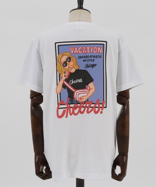 CAMBIO（カンビオ）の「mt6804-Print Tee - Cheers（Tシャツ/カットソー・メンズ・ホワイト/グレー/スミクロ・S/M/L/XL）」の9枚目の写真