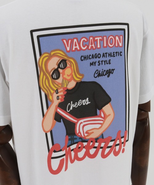 CAMBIO（カンビオ）の「mt6804-Print Tee - Cheers（Tシャツ/カットソー・メンズ・ホワイト/グレー/スミクロ・S/M/L/XL）」の18枚目の写真