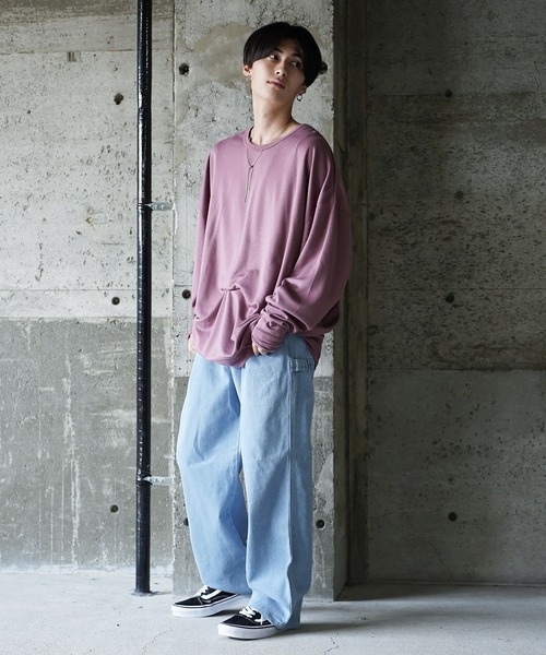 Beno(ビーノ)の「【累計販売枚数3万2千枚突破!】デニム ルーズ ペインター ワークパンツ/コットンツイル ルーズ ペインター ワークパンツ(デニムパンツ・メンズ・ブラック/ライトインディゴブルー/ワンウォッシュ/キナリ/ブルー系その他/ブルー系その他2/グリーン/ブラック系その他/ブルー系その他3/ライトグレー/ベージュ/ネイビー/ブラック系その他2/オリーブ/サックスブルー/チャコールグレー・M/L/LL)」の17枚目の写真