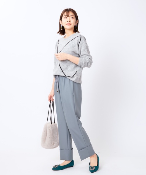 JETSET SOLO PLUS （ジェットセットソロプラス）の「ツイルドロストマッキンセミワイドパンツ（その他パンツ・レディース・テラコッタ/グリーン/ブラック・FREE）」の13枚目の写真