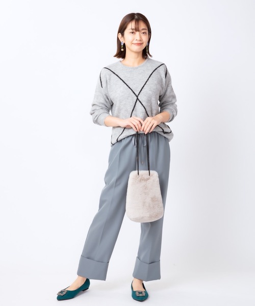 JETSET SOLO PLUS （ジェットセットソロプラス）の「ツイルドロストマッキンセミワイドパンツ（その他パンツ・レディース・テラコッタ/グリーン/ブラック・FREE）」の14枚目の写真