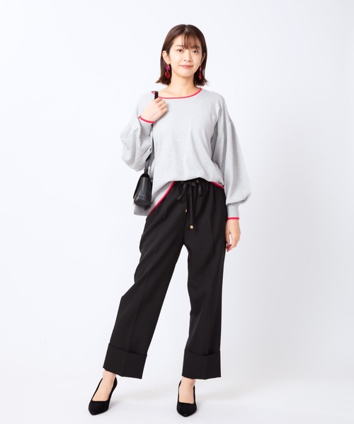 JETSET SOLO PLUS （ジェットセットソロプラス）の「ツイルドロストマッキンセミワイドパンツ（その他パンツ・レディース・テラコッタ/グリーン/ブラック・FREE）」の16枚目の写真