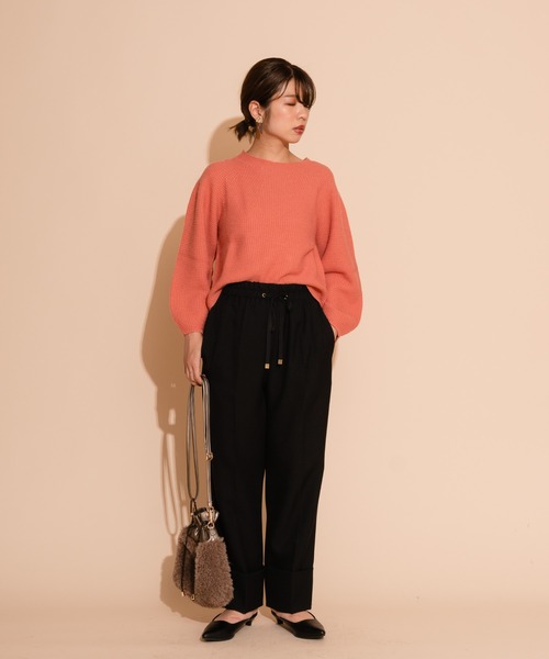 JETSET SOLO PLUS （ジェットセットソロプラス）の「ツイルドロストマッキンセミワイドパンツ（その他パンツ・レディース・テラコッタ/グリーン/ブラック・FREE）」の19枚目の写真
