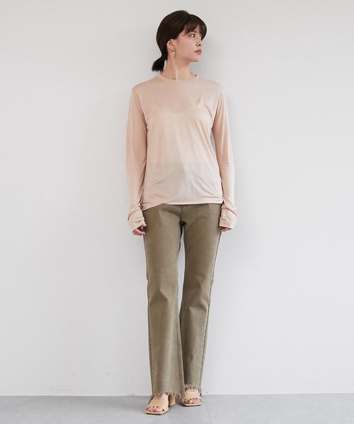BASERANGE ベースレンジ バンブー クルーネックTシャツ BASERANGE tシャツ BASE RANGE バンブー クルーネックプル