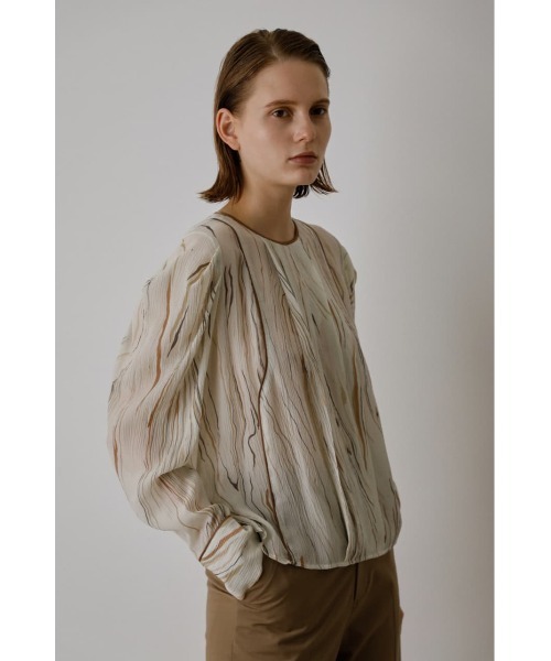 RIM.ARK（リムアーク）の「Marble ink flowing tops（シャツ/ブラウス  