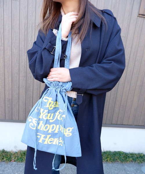 FRUIT OF THE LOOM（フルーツオブザルーム）の「FRUIT OF THE LOOM　TYSH DRAWSTRING TOTE（トートバッグ・レディース・ネイビー/オフホワイト/オレンジ/グリーン・FREE）」の17枚目の写真