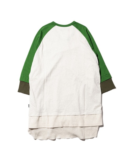 glamb（グラム）の「Tri layered CS / トライレイヤードカットソー（Tシャツ/カットソー・メンズ・ホワイト×グリーン/ブルー系その他/ホワイト×ブラック・S/L/M）」の6枚目の写真