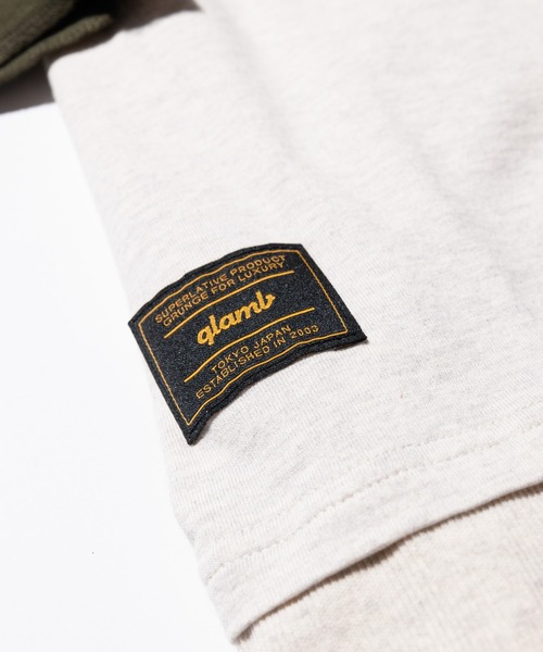 glamb（グラム）の「Tri layered CS / トライレイヤードカットソー（Tシャツ/カットソー・メンズ・ホワイト×グリーン/ブルー系その他/ホワイト×ブラック・S/L/M）」の9枚目の写真