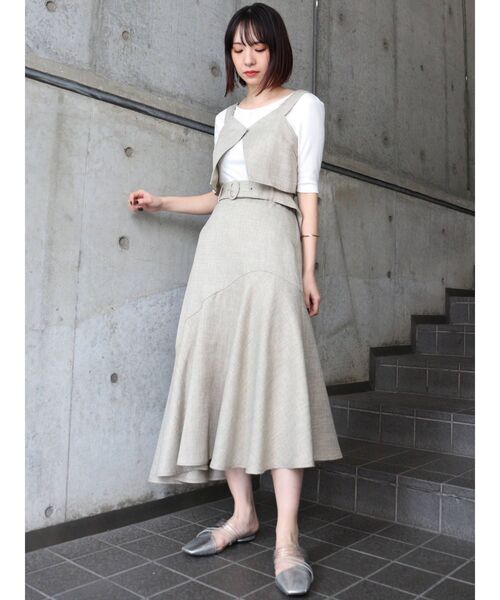 MURUA(ムルーア)の「ビスチェセットバックオープントップス(シャツ/ブラウス・レディース・グレー/ブラック/マスタード/アイボリー・FREE)」の15枚目の写真