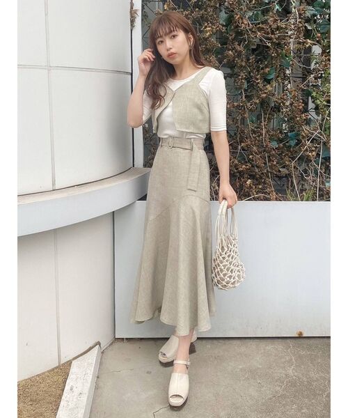 MURUA(ムルーア)の「ビスチェセットバックオープントップス(シャツ/ブラウス・レディース・グレー/ブラック/マスタード/アイボリー・FREE)」の19枚目の写真