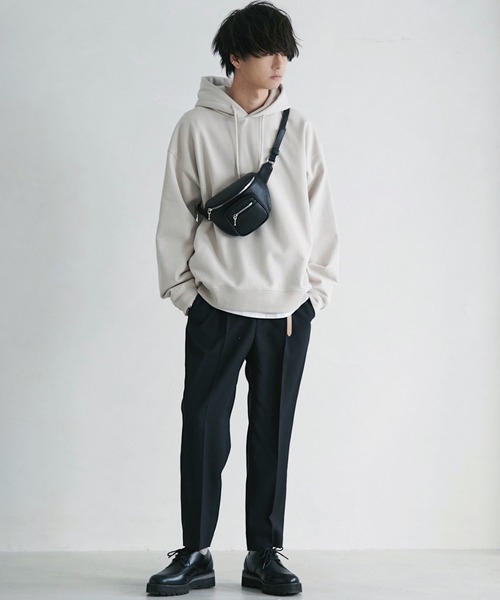 SHRINK EMBOSS LEATHER BODY BAG（ボディバッグ/ウエストポーチ）｜WYM