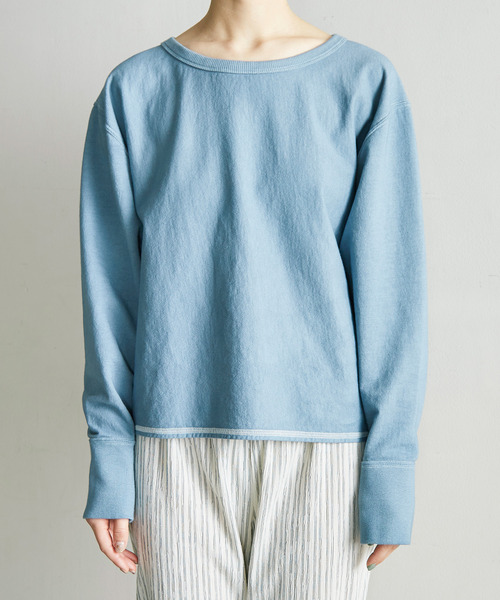 nitca（ニトカ）の「度詰めインレイクロップドT（Tシャツ/カットソー・レディース・パープル/サックスブルー/ホワイト/レモンイエロー・FREE）」の16枚目の写真