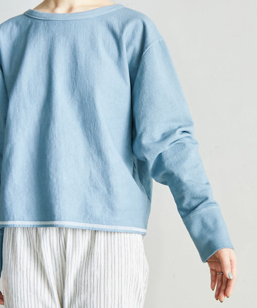 nitca（ニトカ）の「度詰めインレイクロップドT（Tシャツ/カットソー・レディース・パープル/サックスブルー/ホワイト/レモンイエロー・FREE）」の17枚目の写真