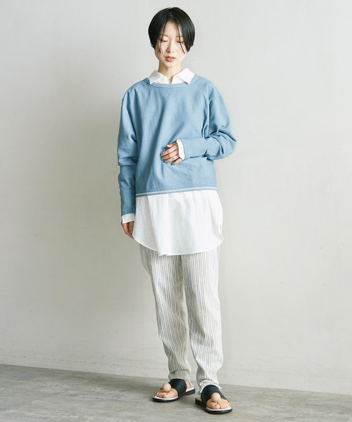 nitca（ニトカ）の「度詰めインレイクロップドT（Tシャツ/カットソー・レディース・パープル/サックスブルー/ホワイト/レモンイエロー・FREE）」の12枚目の写真