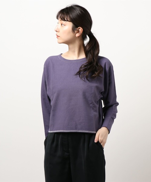 nitca（ニトカ）の「度詰めインレイクロップドT（Tシャツ/カットソー・レディース・パープル/サックスブルー/ホワイト/レモンイエロー・FREE）」の22枚目の写真