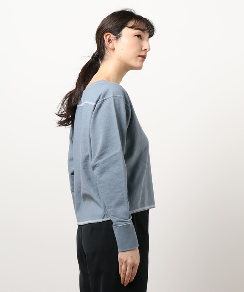 nitca（ニトカ）の「度詰めインレイクロップドT（Tシャツ/カットソー・レディース・パープル/サックスブルー/ホワイト/レモンイエロー・FREE）」の20枚目の写真