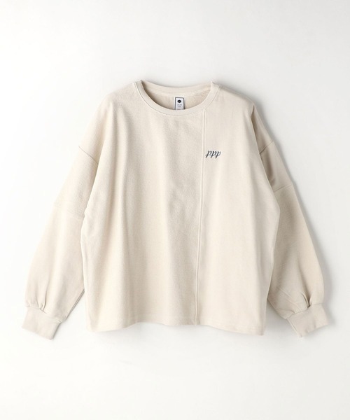 179/WG（イチナナキュウダブルジー）の「パッチワークスウェットプルオーバー（スウェット・レディース・オフホワイト/ブルー/パープル・FREE）」の6枚目の写真