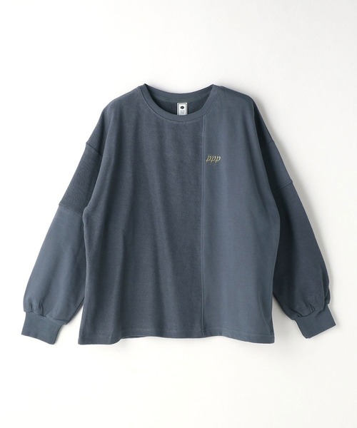 179/WG（イチナナキュウダブルジー）の「パッチワークスウェットプルオーバー（スウェット・レディース・オフホワイト/ブルー/パープル・FREE）」の12枚目の写真