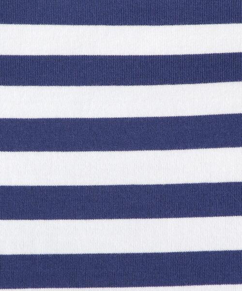 LOEFF（ロエフ）の「＜LOEFF（ロエフ）＞ オーガニックコットン ボーダー カットソー（Tシャツ/カットソー・レディース・ブラック/ロイヤルブルー・FREE）」の4枚目の写真