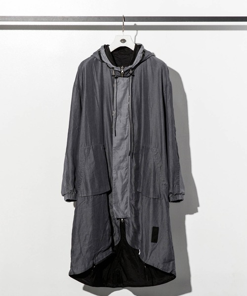 【新品同様】C-DIEM カルぺディエム　モッズコート　リバーシブル　ウール　黒 中古・古着通販】C DIEM (カルペディエム) Ny REVERSIBLE MODS モッズ