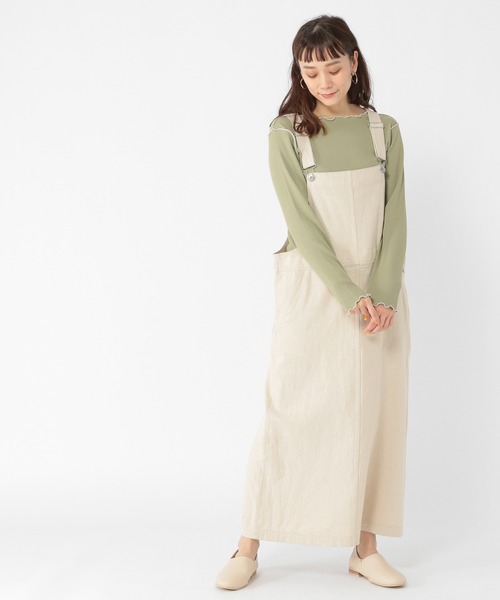 studio CLIP（スタディオクリップ）の「配色メロープルオーバー（Tシャツ/カットソー・レディース・オフホワイト/カーキ/サックスブルー/スモーク・MEDIUM/LARGE）」の5枚目の写真