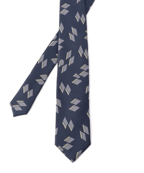 フランコバッシ FRANCO BASSI ネイビー ダイヤモンドネクタイ ネクタイ