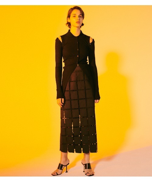 LE CIEL BLEU（ルシェルブルー）の「Rib Polo Neck Top（Tシャツ 