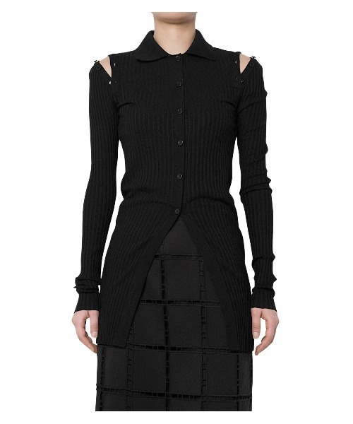 LE CIEL BLEU（ルシェルブルー）の「Rib Polo Neck Top（Tシャツ 