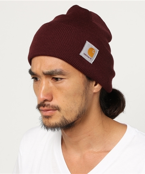 Carhartt(カーハート)の「Acrylic Watch Hat(ニットキャップ/ビーニー・メンズ・ブラック/ヘザーグレー/グレー系その他/ブラウン/ダークブラウン/アーミー/ダークグリーン/グリーン系その他/ブルー/ネイビー/レモンイエロー/オレンジ/ホワイト/ワイン/レッド/アッシュブラウン/コバルトブルー/ブラック×ホワイト/ダークウッド/ウッド・FREE)」の10枚目の写真