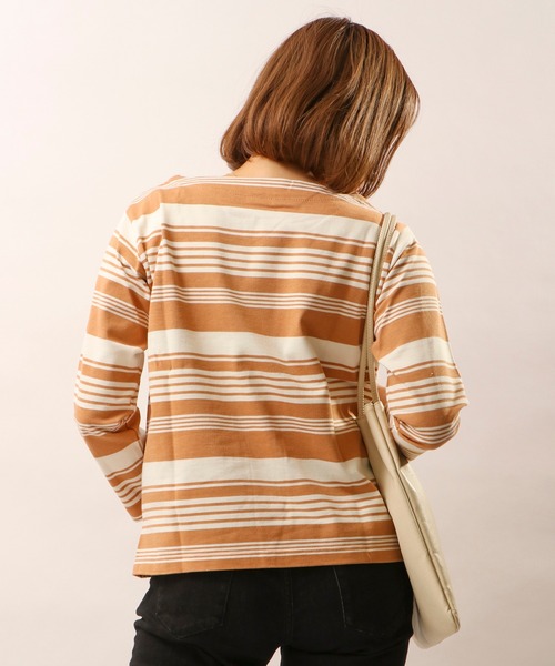 nougatine(ヌガティーヌ)の「【nougatine】ボートネック8分袖プルオーバー(スウェット・レディース・ブラック系その他/ブルー系その他/キャメル・FREE)」の14枚目の写真