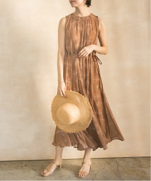 ワンピース ドレス ワンピースフラワープリントシフォンワンピース ワンピース Randa ランダ のファッション