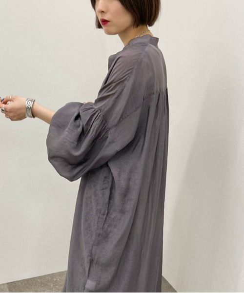 apres jour mignon（アプレジュールミニョン）の「シアーシャツワンピ ース【ZOZOTOWN限定アイテム】（ワンピース・レディース・ブラック/グリーン系その他/ホワイト系その他/パープル・フリー/X-LARGE）」の5枚目の写真