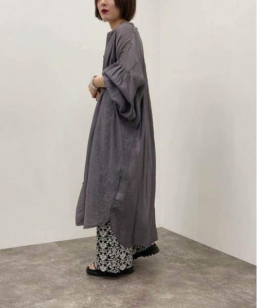 apres jour mignon（アプレジュールミニョン）の「シアーシャツワンピ ース【ZOZOTOWN限定アイテム】（ワンピース・レディース・ブラック/グリーン系その他/ホワイト系その他/パープル・フリー/X-LARGE）」の17枚目の写真