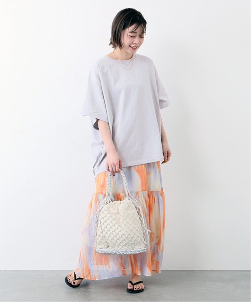 JOINT WORKS（ジョイントワークス）の「J-ヨウリュウプリントティアードスカート（スカート・レディース・オレンジ/サックスブルー・FREE）」の21枚目の写真