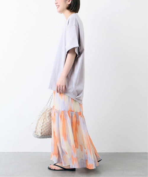 JOINT WORKS（ジョイントワークス）の「J-ヨウリュウプリントティアードスカート（スカート・レディース・オレンジ/サックスブルー・FREE）」の16枚目の写真