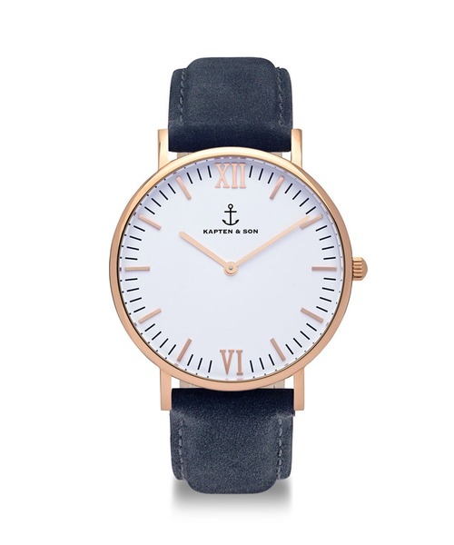 KAPTEN&SON(キャプテンアンドサン)の「【KAPTEN&SON】ゴールド 40mm ブラック レザーバンド(アナログ腕時計・レディース・ライラック/ライトブラウン/ライトブルー/ネイビー・FREE)」の3枚目の写真