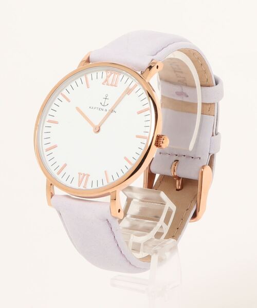 KAPTEN&SON(キャプテンアンドサン)の「【KAPTEN&SON】ゴールド 40mm ブラック レザーバンド(アナログ腕時計・レディース・ライラック/ライトブラウン/ライトブルー/ネイビー・FREE)」の7枚目の写真