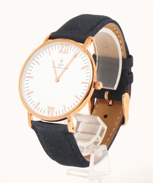 KAPTEN&SON(キャプテンアンドサン)の「【KAPTEN&SON】ゴールド 40mm ブラック レザーバンド(アナログ腕時計・レディース・ライラック/ライトブラウン/ライトブルー/ネイビー・FREE)」の6枚目の写真