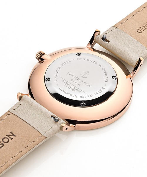 KAPTEN&SON(キャプテンアンドサン)の「【KAPTEN&SON】ゴールド 40mm ブラック レザーバンド(アナログ腕時計・レディース・ライラック/ライトブラウン/ライトブルー/ネイビー・FREE)」の9枚目の写真