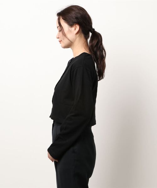 EPIMI E'PIMMY(エピミエピミー)の「コットンチビカーデ(カーディガン/ボレロ・レディース・オレンジ/ミント/ブラック/オフホワイト・MEDIUM)」の6枚目の写真