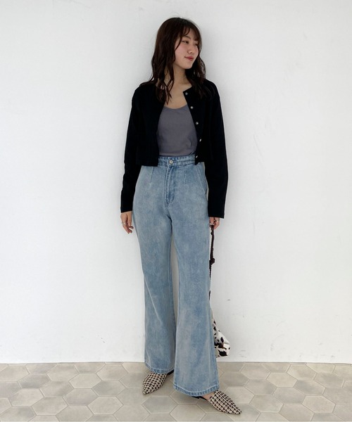 EPIMI E'PIMMY(エピミエピミー)の「コットンチビカーデ(カーディガン/ボレロ・レディース・オレンジ/ミント/ブラック/オフホワイト・MEDIUM)」の8枚目の写真